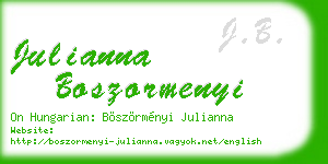 julianna boszormenyi business card